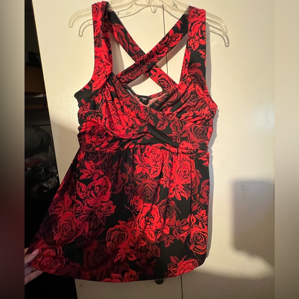 Red floral top from torrid